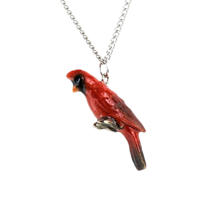 Cardinal Pendant - Porcelain Pendant - Blueplanetjewelry.com