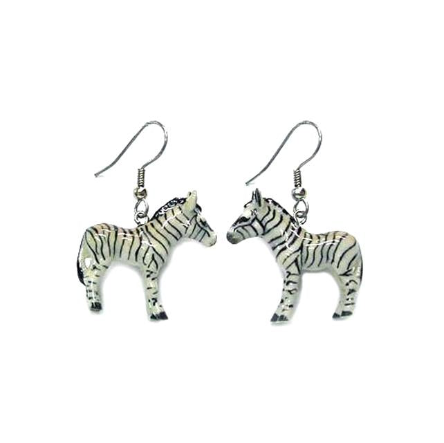 Zebra Porcelain Earrings Porcelain Earrings Blue Planet Jewelry