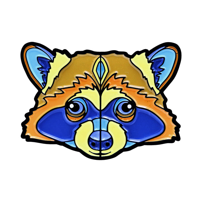 Raccoon Stylized Enamel Pin - Stylized Enamel Pin - Blueplanetjewelry.com