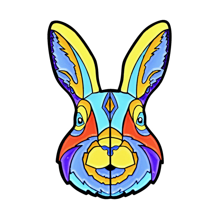 Desert Cottontail Stylized Enamel Pin - Stylized Enamel Pin - Blueplanetjewelry.com