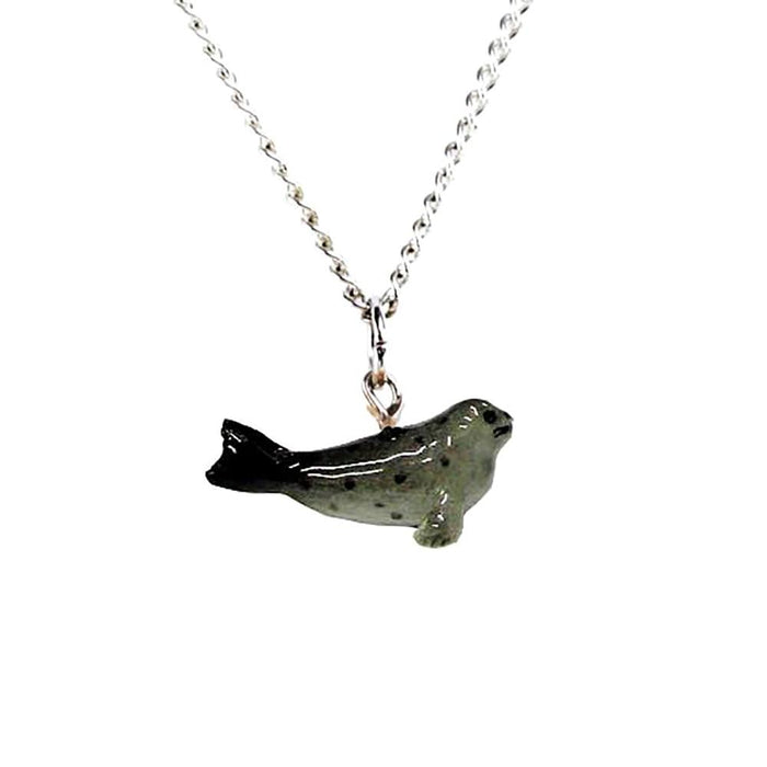 Harbor Seal Pendant Porcelain Pendant Blue Planet Jewelry