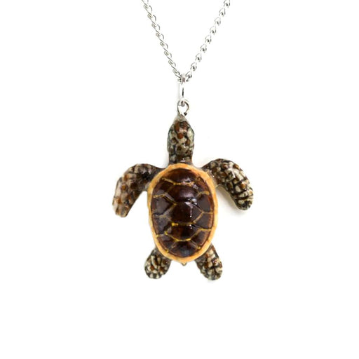 Sea Turtle Pendant Porcelain Pendant Blue Planet Jewelry