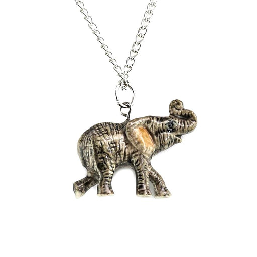 African Elephant Pendant Porcelain Pendant Blue Planet Jewelry