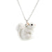 White Squirrel Pendant Porcelain Pendant Blue Planet Jewelry