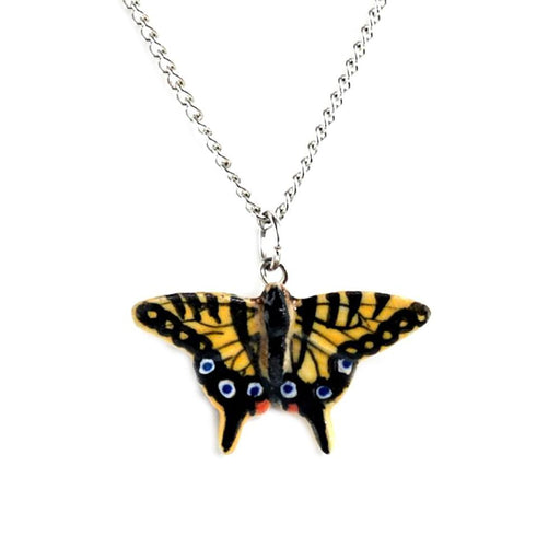 Swallowtail Butterfly Pendant Porcelain Pendant Blue Planet Jewelry