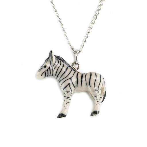 Zebra Pendant Porcelain Pendant Blue Planet Jewelry