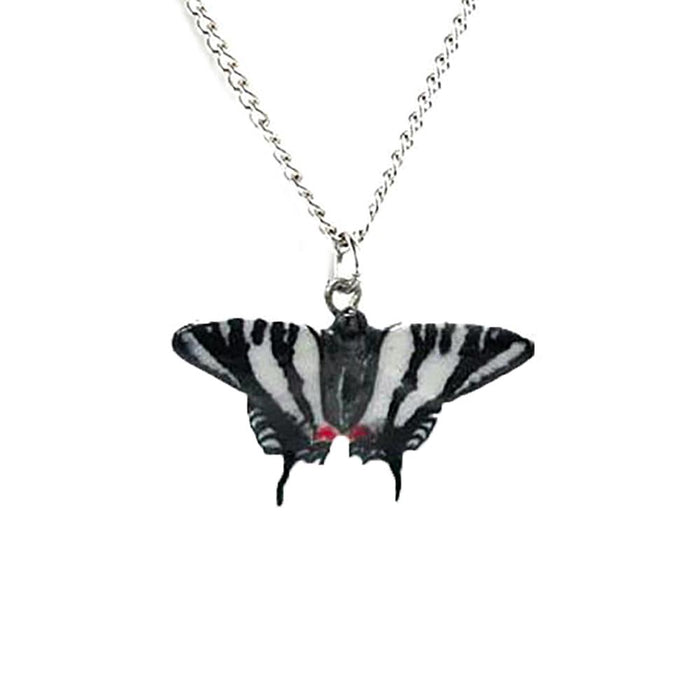 Zebra Swallotail Butterfly Pendant Porcelain Pendant Blue Planet Jewelry