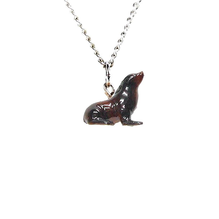 Sea Lion Pendant Porcelain Pendant Blue Planet Jewelry