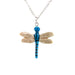 Blue Stripe Dragonfly Pendant Porcelain Pendant Blue Planet Jewelry