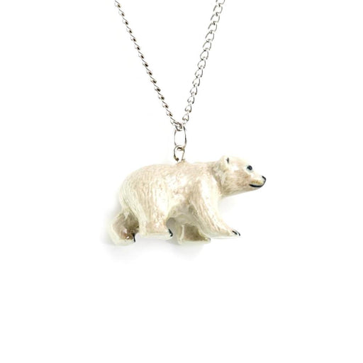 Polar Bear Pendant Porcelain Pendant Blue Planet Jewelry
