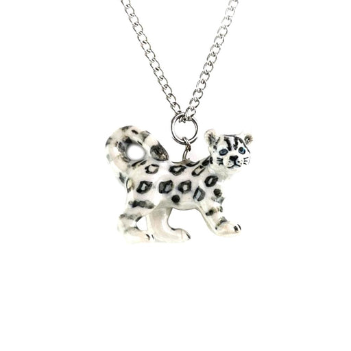 Snow Leopard Pendant Porcelain Pendant Blue Planet Jewelry