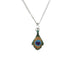 Peacock Feather Pendant Porcelain Pendant Blue Planet Jewelry