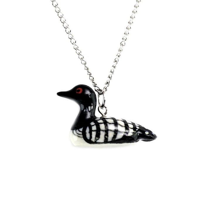Loon Pendant Porcelain Pendant Blue Planet Jewelry
