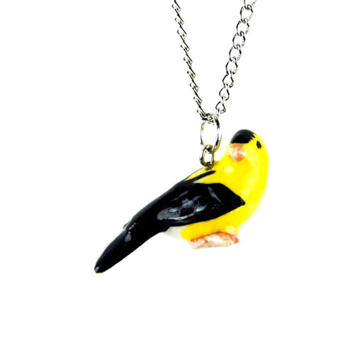 Goldfinch Pendant Porcelain Pendant Blue Planet Jewelry