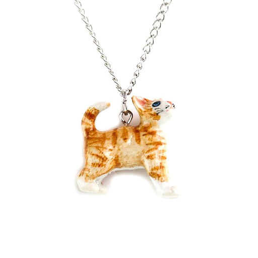 Ginger Kitten Pendant - Porcelain Pendant - Blueplanetjewelry.com