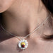 Daisy Ladybug Pendant - Porcelain Pendant - Blueplanetjewelry.com