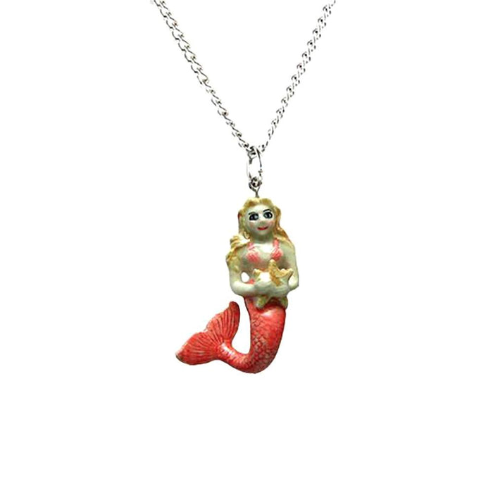 Mermaid Pendant Porcelain Pendant Blue Planet Jewelry