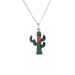 Saguaro Cactus Pendant Porcelain Pendant Blue Planet Jewelry