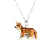 Red Fox Standing Pendant Porcelain Pendant Blue Planet Jewelry