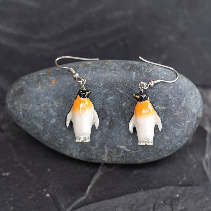 Emperor Penguin Porcelain Earrings