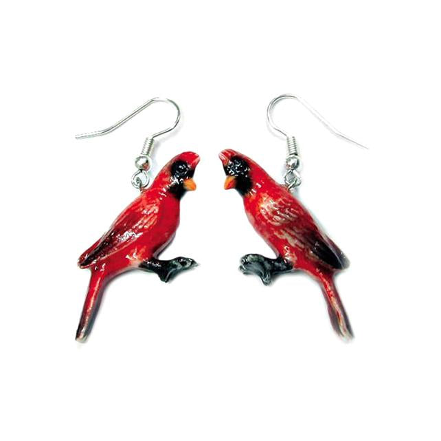 Cardinal Porcelain Earrings Porcelain Earrings Blue Planet Jewelry
