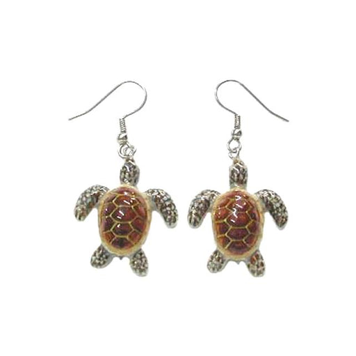 Sea Turtle Porcelain Earrings Porcelain Earrings Blue Planet Jewelry