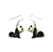 Panda Porcelain Earrings Porcelain Earrings Blue Planet Jewelry