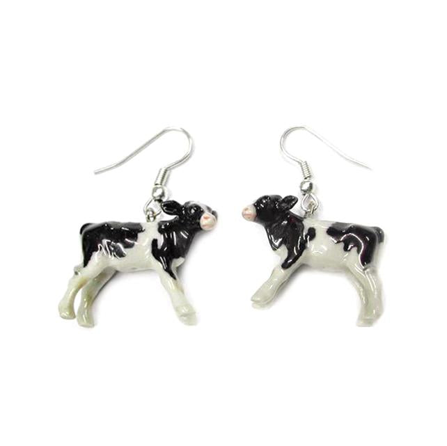 Cow Porcelain Earrings Porcelain Earrings Blue Planet Jewelry