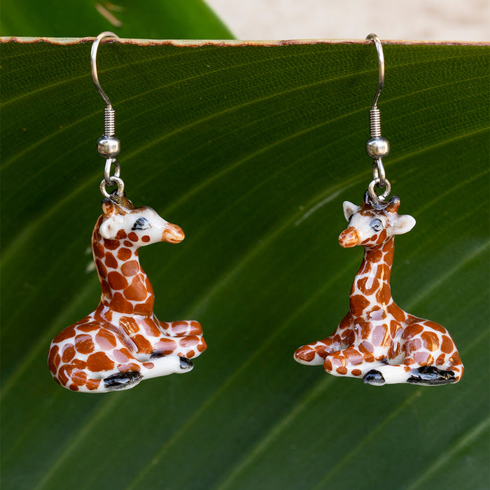 Giraffe Porcelain Earrings