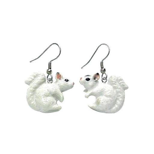 White Squirrel Porcelain Earrings Porcelain Earrings Blue Planet Jewelry
