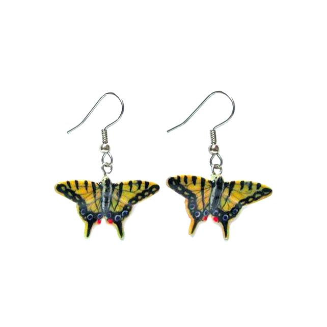 Tiger Swallowtail Butterfly Porcelain Earrings Porcelain Earrings Blue Planet Jewelry