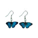 Blue Morpho Butterfly Porcelain Earrings Porcelain Earrings Blue Planet Jewelry