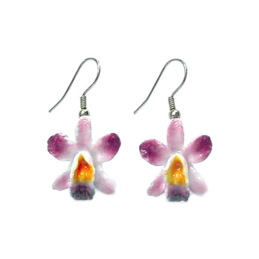 Magenta Orchid Porcelain Earrings - Porcelain Earrings - Blueplanetjewelry.com