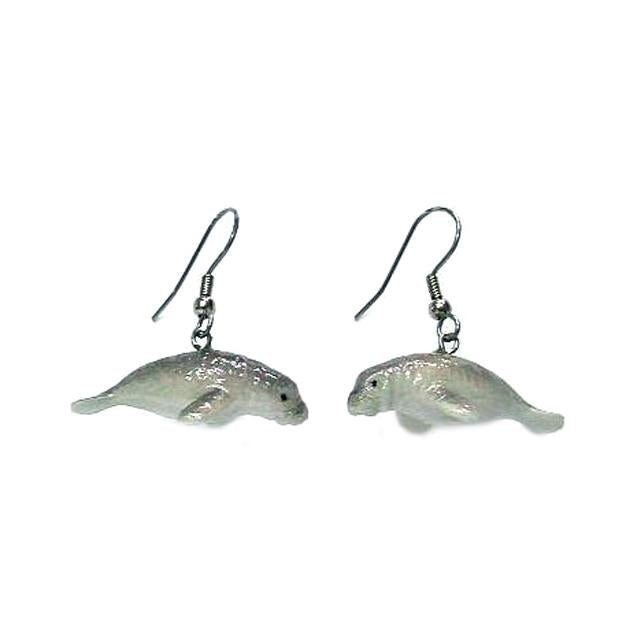 Manatee Porcelain Earrings Porcelain Earrings Blue Planet Jewelry