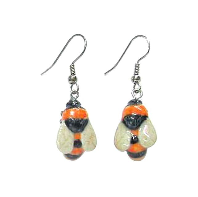 Bumblebee Porcelain Earrings Porcelain Earrings Blue Planet Jewelry