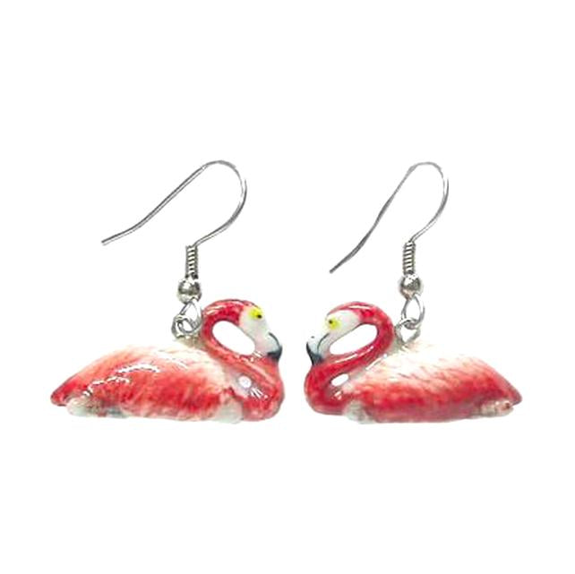 Flamingo Porcelain Earrings Porcelain Earrings Blue Planet Jewelry