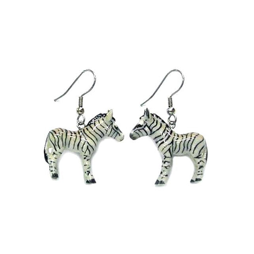Zebra Porcelain Earrings Porcelain Earrings Blue Planet Jewelry