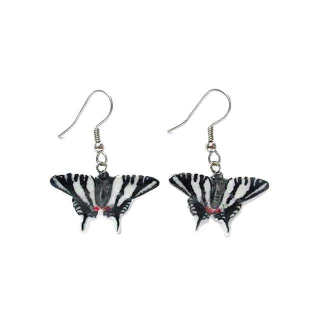 Zebra Swallowtail Butterfly Porcelain Earrings Porcelain Earrings Blue Planet Jewelry