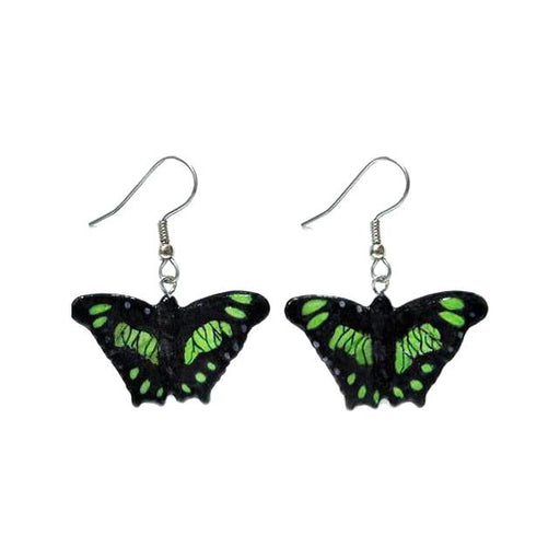 Green Malachite Butterfly Porcelain Earrings Porcelain Earrings Blue Planet Jewelry