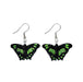 Green Malachite Butterfly Porcelain Earrings Porcelain Earrings Blue Planet Jewelry
