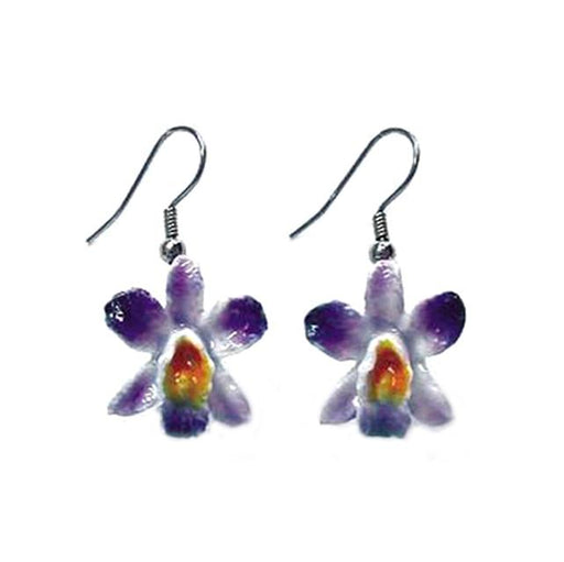 Purple Orchid Porcelain Earrings Porcelain Earrings Blue Planet Jewelry