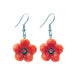 Orange Hibiscus Porcelain Earrings Porcelain Earrings Blue Planet Jewelry