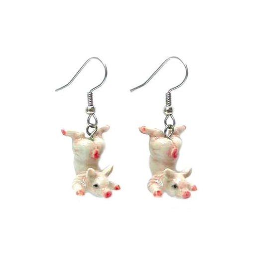 Pink Pig Porcelain Earrings Porcelain Earrings Blue Planet Jewelry