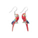 Scarlet Macaw Porcelain Earrings Porcelain Earrings Blue Planet Jewelry