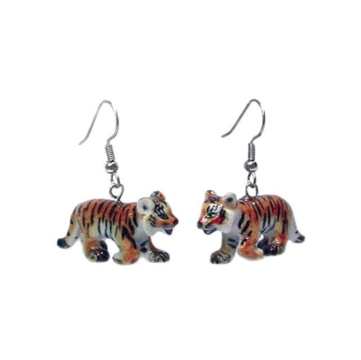 Tiger Cub Porcelain Earrings Porcelain Earrings Blue Planet Jewelry