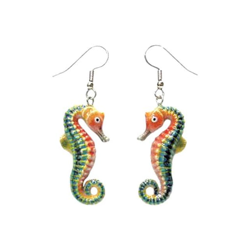 Seahorse Porcelain Earrings Porcelain Earrings Blue Planet Jewelry