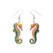 Seahorse Porcelain Earrings Porcelain Earrings Blue Planet Jewelry