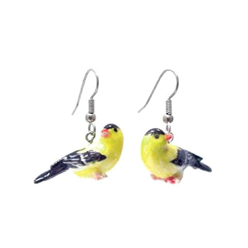 Goldfinch Porcelain Earrings Porcelain Earrings Blue Planet Jewelry