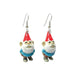 Gnome Porcelain Earrings Porcelain Earrings Blue Planet Jewelry
