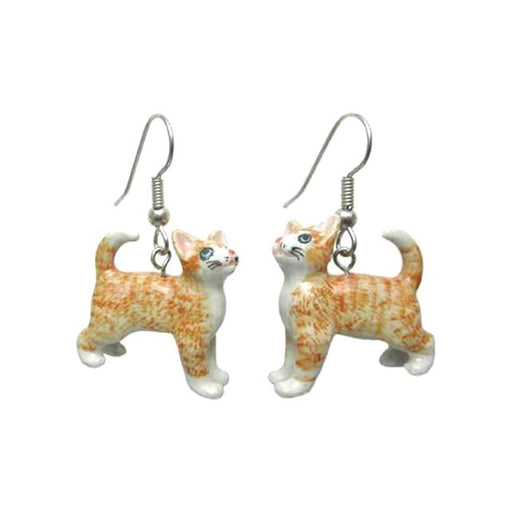Ginger Kitten Porcelain Earrings Porcelain Earrings Blue Planet Jewelry